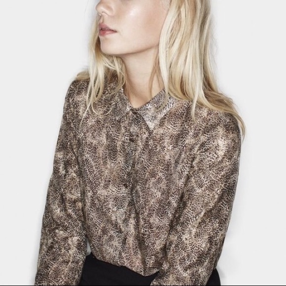 The Kooples Tops - The Kooples Semi Sheer Leopard Print Blouse